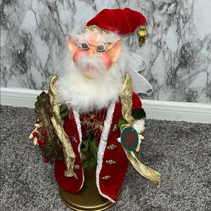 Mark Roberts Red and Gold Santa Elf Figurine